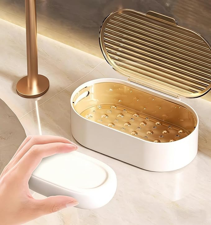 Soap Holder for Bathroom, Shower Soap Dish with Drainage Layer, Portable Soap Box for Bathroom, Bar soap Case for Travel, Gym, School, Camping