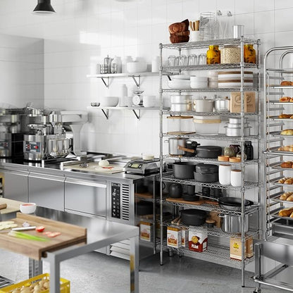 14" Deep x 36" Wide x 86" Height Wire Shelving Kit | 10-Tier | NSF Commercial Storage Rack Unit