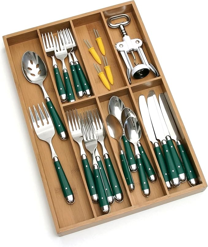 Lipper International Bamboo Flatware Organizer