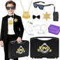 Ring Security Wedding Ring Bearer Aluminum Briefcase-Padded Slits Holder Ring Bearer Gifts Security Box for Proposal Ceremony Wedding Day,Security Badge Props for Boys Kid
