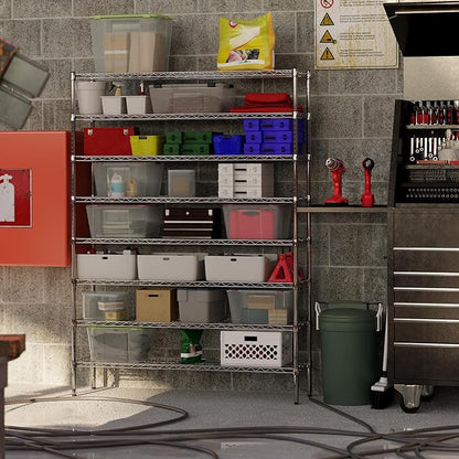 14" Deep x 54" Wide x 74" Height Wire Shelving Kit | 8-Tier | NSF Commercial Storage Rack Unit