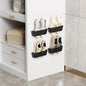 4PCS Wall Mounted Shoe Rack with Sticky Hanging Strips, No Drilling Wall Shoe Rack, Space Saving Shoe Stand, Hanging Shoe Organizer for Wall/RV/Door/Camper - Black