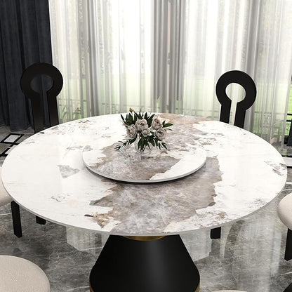19.69" Lazy Susan for Table Top Sintered Stone Rotating Serving Tray for Dining Table, Kitchen Lazy Susan Organizer Spinning Rotating Food Server Party Centerpieces