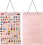 Collector Pin Board - Enamel Pin Hanging Display (96 Slots, Pink)
