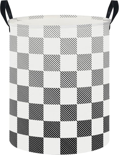 CLOCOR Large Laundry Basket,Waterproof Nursery Hamper,Collapsible Fabric Storage Container,Room Decor,Gift Basket（Gradient Grid