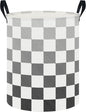 CLOCOR Large Laundry Basket,Waterproof Nursery Hamper,Collapsible Fabric Storage Container,Room Decor,Gift Basket（Gradient Grid
