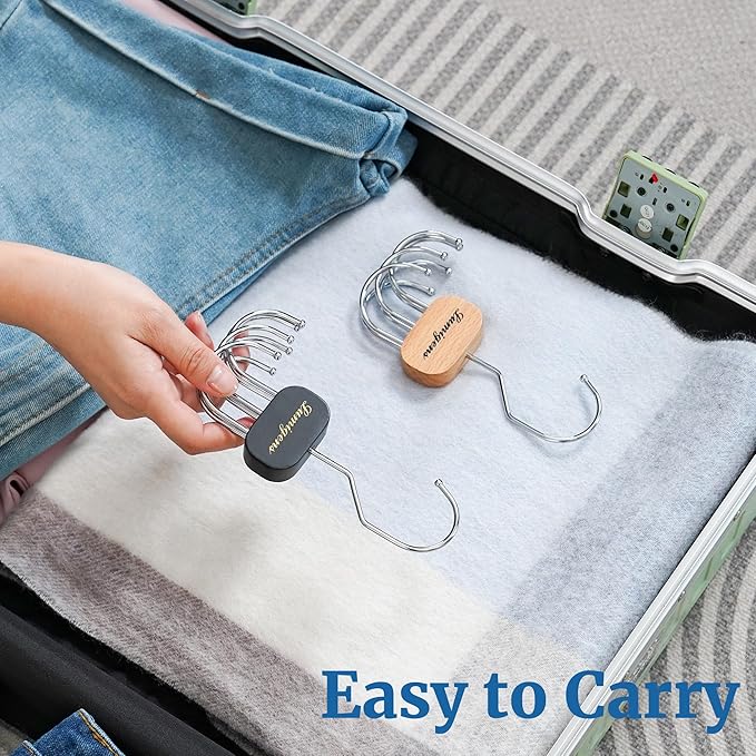 Belt Hanger, Belt Organizer for Closet,Rotatable Tie Rack,Belt Holder,Hanging Closet Organizer Hook for Belt, Bra, Tank Top, Tie, Scarf, Purse,4PCS,Black