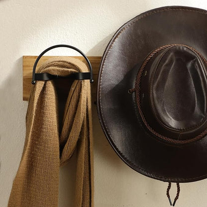 Taozun 4 Pack of Wall-mounted Cowboy Hat Rack, Powder-coated and Curved Hat Holders, Hat-shaped Protective Hat Hanger for Storage and Display, Easy Drilling Installation
