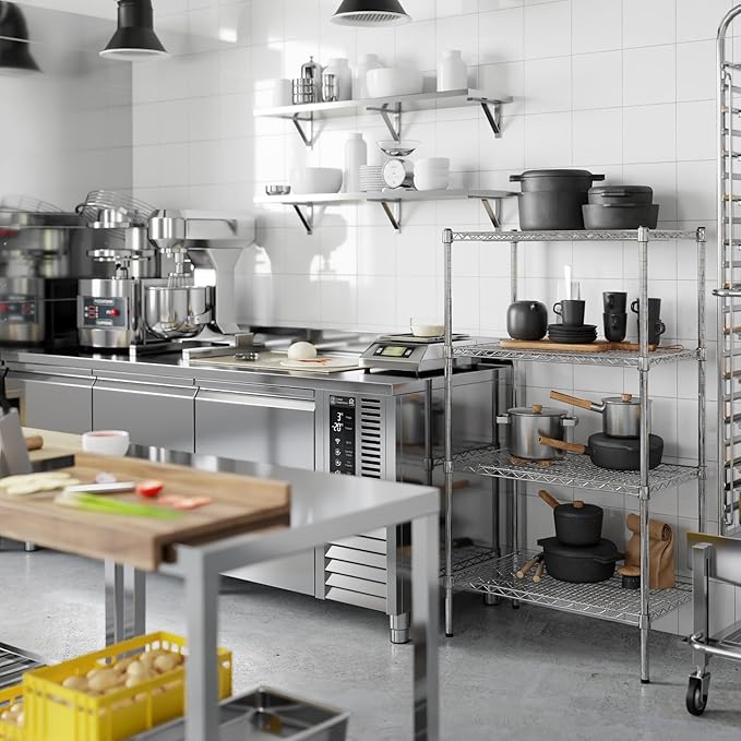 18" Deep x 30" Wide x 54" Height Wire Shelving Kit | 4-Tier | NSF Commercial Storage Rack Unit