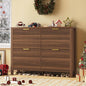 YOMILUVE Shoe Cabinet Storage for Entryway, Fluted Shoe Cabinet with 4 Flip Drawers, Hidden Shoe Rack Freestanding Wooden Shoe Organizer with Legs for Hallway, Walnut