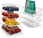 Sorbus Variety 15-Pack Clear Plastic Organizing Bins – Clear Bins for Organizing, Refrigerator Organizers, Fridge Organizer, Pantry Storage, Kitchen Organizer, and Pantry Organizers and Storage Bins