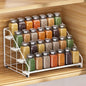 Spice Rack Organizer for Cabinet, 4 Tiered Spice Rack Organizer, Tiered Adjustable Spice Shelf for Kitchen (White-1Pcs)