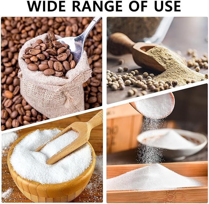 Salt Cellar with Lid | Pepper Container with Magnetic Swivel Lid,2-Layers Wooden Cellar Bowl with Spoon for Storage Pepper Coffee Sugar Pickling Kitchen Countertop Dining Table