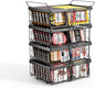 Deep freezer organizer bins-Fit 10 to 20 Cu.FT，4 Pcs stackable wire baskets for freezer，Vegetable Fruit Basket，kitchen countertop organizer，pantry organizers and storage，Expandable length 11.42-17.91"