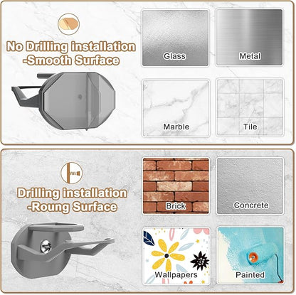 Niunuerga 36 Pack Adhesive Hat Hooks for Wall, Super Strong Hat Rack for Baseball Caps, Hat Organizer Display for Home Decor, Hat Hangers Holder for Wall, Door, Closet, No Drilling (Gray)
