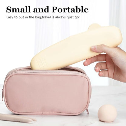 Bpluma Silicone Makeup Brush Holder, Half open Snap Design, Washable Case For Travel Business