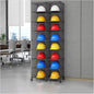 Stackable Safety Helmet Storage Boxes, Large Adjustable Hard Hat Placement Organizer Rack with Wheels for Construction Site/Garage/Workshop/Factory Helmet Display Shelf (2 * 8)