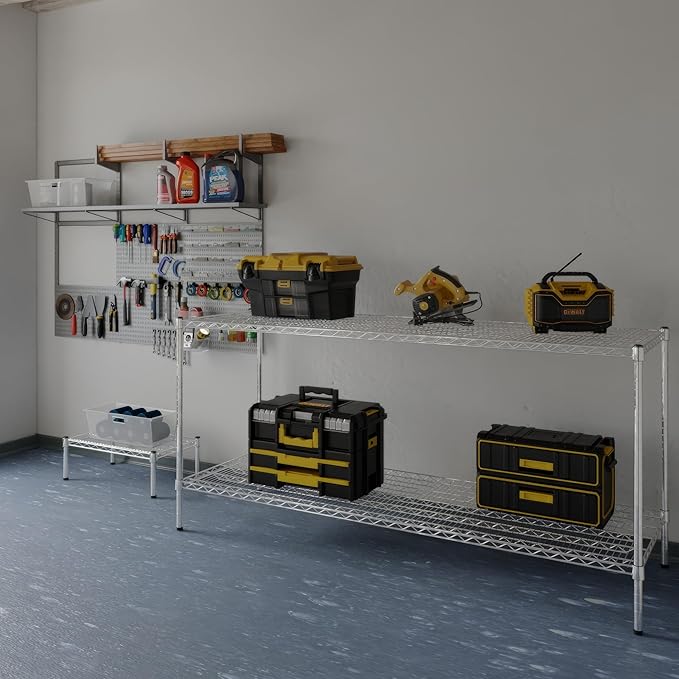 24" Deep x 72" Wide x 34" Height Wire Shelving Kit | 2-Tier | NSF Commercial Storage Rack Unit