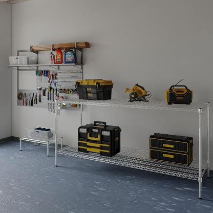 24" Deep x 72" Wide x 34" Height Wire Shelving Kit | 2-Tier | NSF Commercial Storage Rack Unit