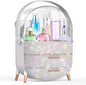 Makeup Organizer For Teen Girl Birthday Gifts, Cosmetic Display Cases with Transparent Cover, Skincare Organizers for Vanity, Perfume Organizer, Lotions Display Case, Lipstick Organizer (Rhinestone)
