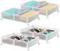 PHINOX Under Bed Storage, Under the Bed Storage Containers with Wheels, Under Bed Shoe Storage Organizer Drawer for Bedroom Clothes Shoes Blankets -4Pack