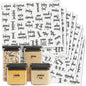 Talented Kitchen Pantry Labels for Containers - 375 PC Clear Vinyl Black Script - Peel & Stick Food Container Labels & Kitchen Pantry Organization Stickers