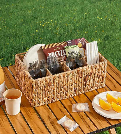 Berdeng Utensil Caddy, Utensil Basket for Table,Napkin and Utensil Holder, Silverware Caddy, Cutlery Holder, Utensil Holder for Party, Picnic Caddy for Plates and Utensils…