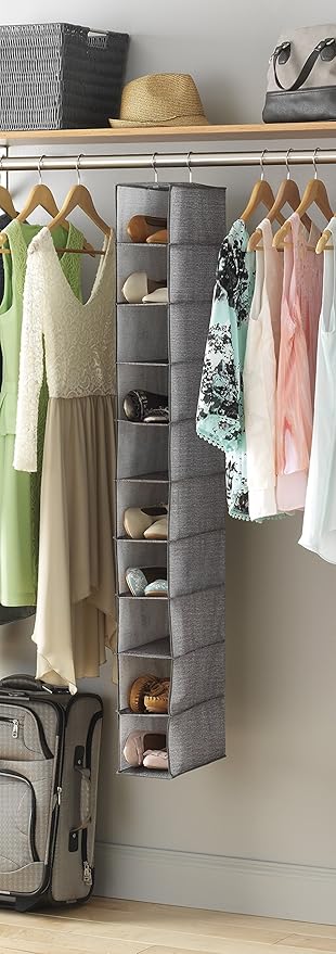 Whitmor Hanging Shoe Shelves - Crosshatch Gray