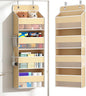 Kaitiemoo 1 Pack 4-Tier Over the Door Organizer, Heavy-Duty Large Deep Pocket Hanging With 4 Large Front & 4 Side Pockets With for Pantry, Kitchen, Bathroom, Dorm, Beige