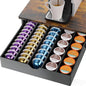 gianotter Wood Vertuo Pod Holder Drawer, Compatible with Nespresso Vertuo Capsules, Compatible with 40 Large or 60 Small Nespresso Capsule Organizer