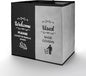 Opret 2 Compartment Large Shoe Cover Box Black Grey, Real Estate Agent Supplies, Disposable Shoe Cover Dispenser Box for Open House, Foldable Storage Bin
