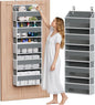Simple Trending Over The Door Organizer with 10 Side Mesh Pockets, Hanging Storage Organizer with 5 Large Pockets, 50 lbs Weight Large Closet Organizer for Bedroom, Bathroom, Dark Grey