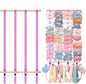 OAOLEER Hair Bow Holder Organizer for Girls，Hair Clips Headband Organizer Storage Wall Hanging Home Decor for Girls Room (Pink)
