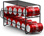 Sorbus Soda Can Rack Beverage Dispenser & Organizer for 12 Standard 12oz Cans - Refrigerator Compatible (1 Pack, Black)