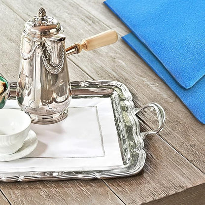 Oudain Silver Storage Bag 24 x 30 Inch Zippered Anti Tarnish Fabric Bag Protector Pouch for Jewelry Silverware Flatware Home Kitchen