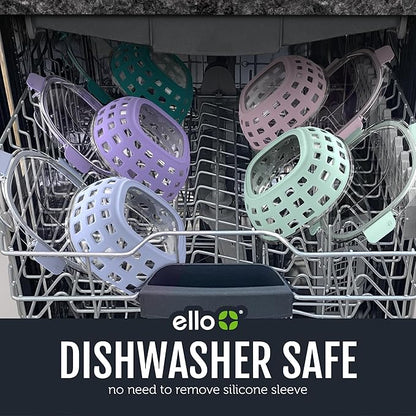 Ello Duraglass Meal Prep Container- Glass Food Storage Container with Silicone Sleeve and Airtight BPA-Free Plastic Lid, Dishwasher, Microwave, and Freezer Safe