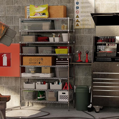 21" Deep x 48" Wide x 86" Height Wire Shelving Kit | 8-Tier | NSF Commercial Storage Rack Unit