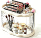 Skincare Makeup Organizer for Vanity and Bathroom Countertop-2 Tier Makeup Jewelry Storage,Transparent Clear Cloud Cosmetics Organizer, Ideal for Cosmetic Perfume Skincare for Countertop,Desk,Bathroom,Dresser-White