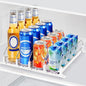 Drink Organizer for Mini Fridge, Automatic Pusher Drink Dispenser for Refrigerator, Soda Can Organizer for Beer Beverage, Holds up to 16 Cans 4Row (Depth12.2 xWide13.4)