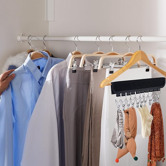 Hat Rack for Baseball Caps, 3Pack Hat Organizer, Hang Hat Hanger for Closet, Hat Storage Clips Holder for Ball Cap Winter Beanie & Accessories, Not Including Hangers & Hats (3PC Black)