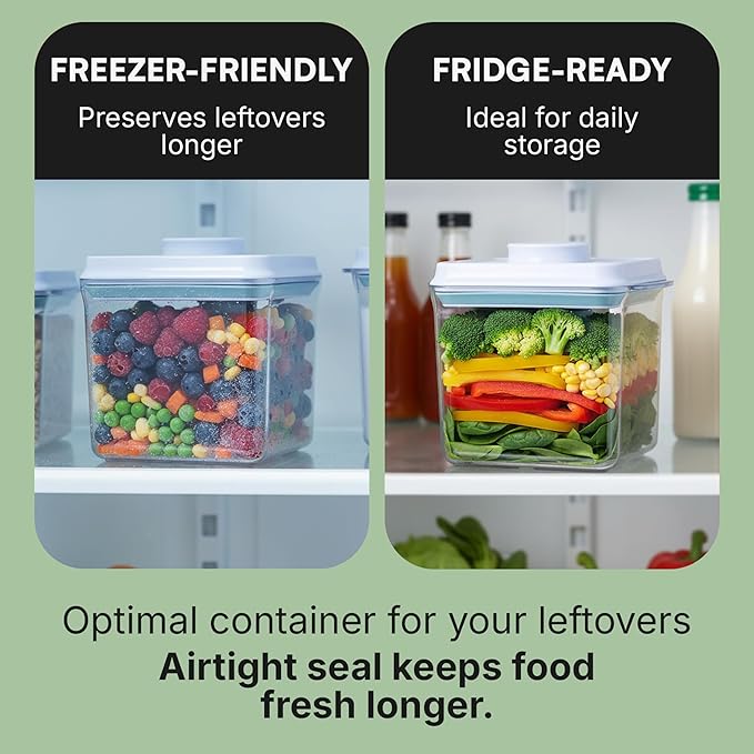 Bop Top Airtight Food Storage Containers with Lid 7 Cups / 57 oz | Kitchen Canister Sets | Air Tight Pantry Container| Pop Top Dry Food Storage Containers for Snacks, Sugar, Flour, Baking, Pasta
