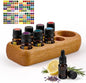 RoseFlower Wooden Essential Oil Display Storage Organizer Holder Stand - 9 Slots Red Oak Wood Rack - Holds up to 9 Aromatherapy Bottles - Ideal Gift Presentation Shelf
