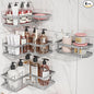 Youvip 4-Pack Adhesive Corner Shower Caddy with Soap Holder, No Drilling Wall Mounted Shower Shelves-Rustproof, Organizer for Bathroom, Kitchen & Home Decor. Silver
