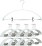Mawa Narrow Petite Clothing Hangers, Steel Hanger with Non-Slip Coating, for Shirts, Dresses, Suits, Pants, Skirts, Camisoles, Jackets, 360-degree Rotatable Hook
