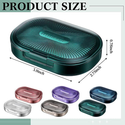 Kigley 6 Pcs Hair Tie Container Small Portable Travel Cotton Swab Holder Dispenser with Lid Plastic Box Storage Containers for Small Items, 3.94 x 2.76 Inch (6 Colors)