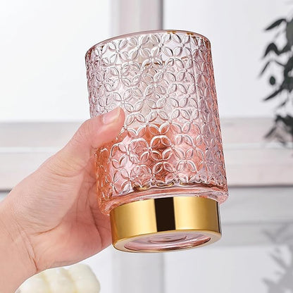 Makeup Brush Holder Organizer,Toothbrush Holders,Desk Pen Pencil Holder,Multifunctional Vintage Glass Brush Cup（A44-10-US）