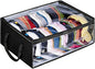 Hat Organizer for Baseball Caps, Non-Woven Wide Hat Storage Box with Handle, Large Hat Racks Holder for Bedroom Closet (Black)