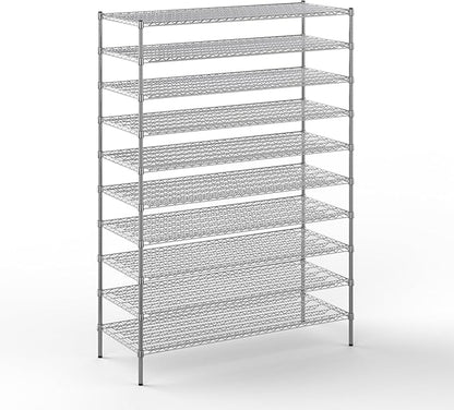 24" Deep x 60" Wide x 86" Height Wire Shelving Kit | 10-Tier | NSF Commercial Storage Rack Unit