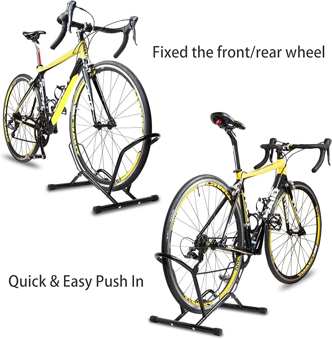 Bike Floor Stand,Bike Rack Floor Type，Bike Stand Holds 16”-29”Wheels,Bicycle Stand suitable for Apartments and Garages