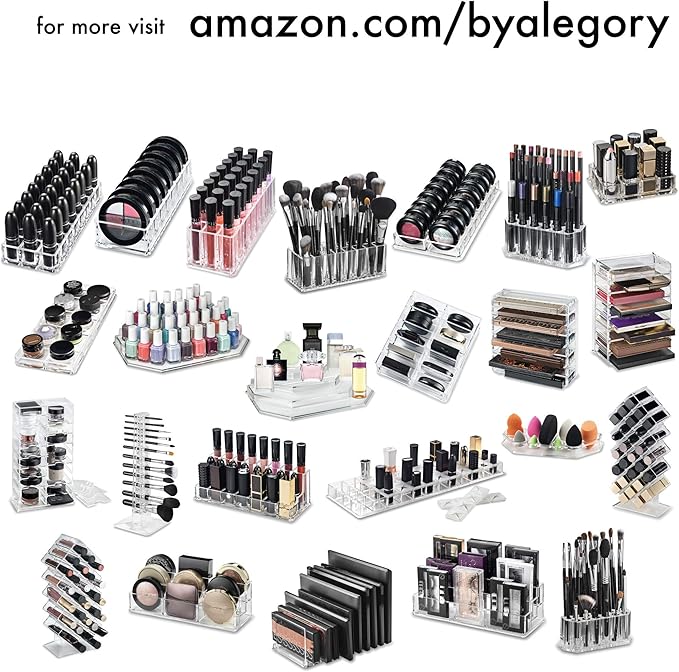 Acrylic Nail Art Tool Organizer Storage for Storing Pro Beauty Finger Nailcare Art Kit Tools Makeup Display Case Refillable Container Holder Organization